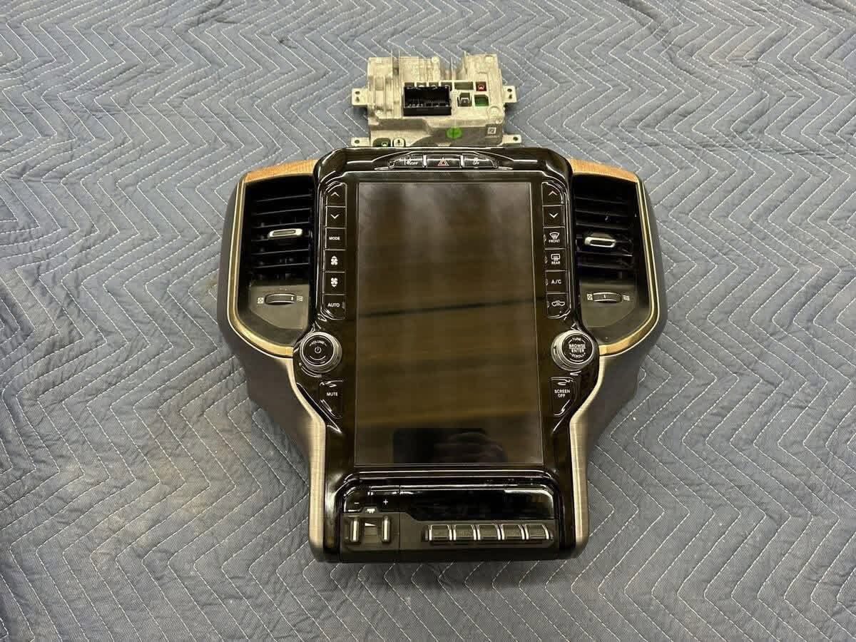 2019–2024 Dodge Ram 12-Inch OEM Uconnect 5 Infotainment Screen & Bezel Assembly - Image 3
