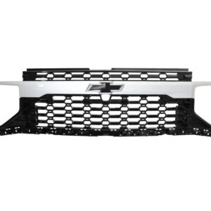 OEM Chevrolet Tahoe & Suburban Grille – Black with White Grille Bar (2025–2027)